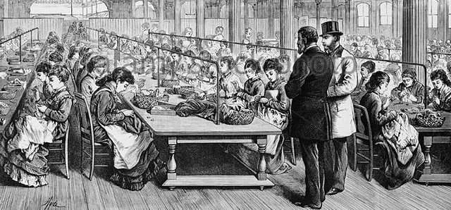 idealised clothing factory image